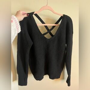 NWT Maeve by Anthropologie Black V-Neck Sweater